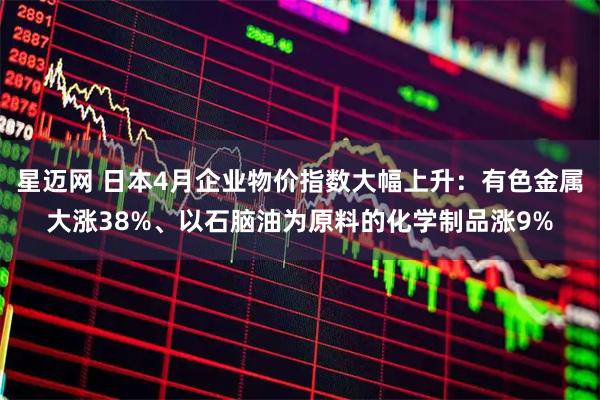 星迈网 日本4月企业物价指数大幅上升：有色金属大涨38%、以石脑油为原料的化学制品涨9%
